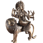 Pure Brass Large Goddess Durga Statue (Sherawali Mata) 18.5" | Riding Lion | Meticulous Detailing | Intricate Craftsmanship | Power, Protection & Divine Grace